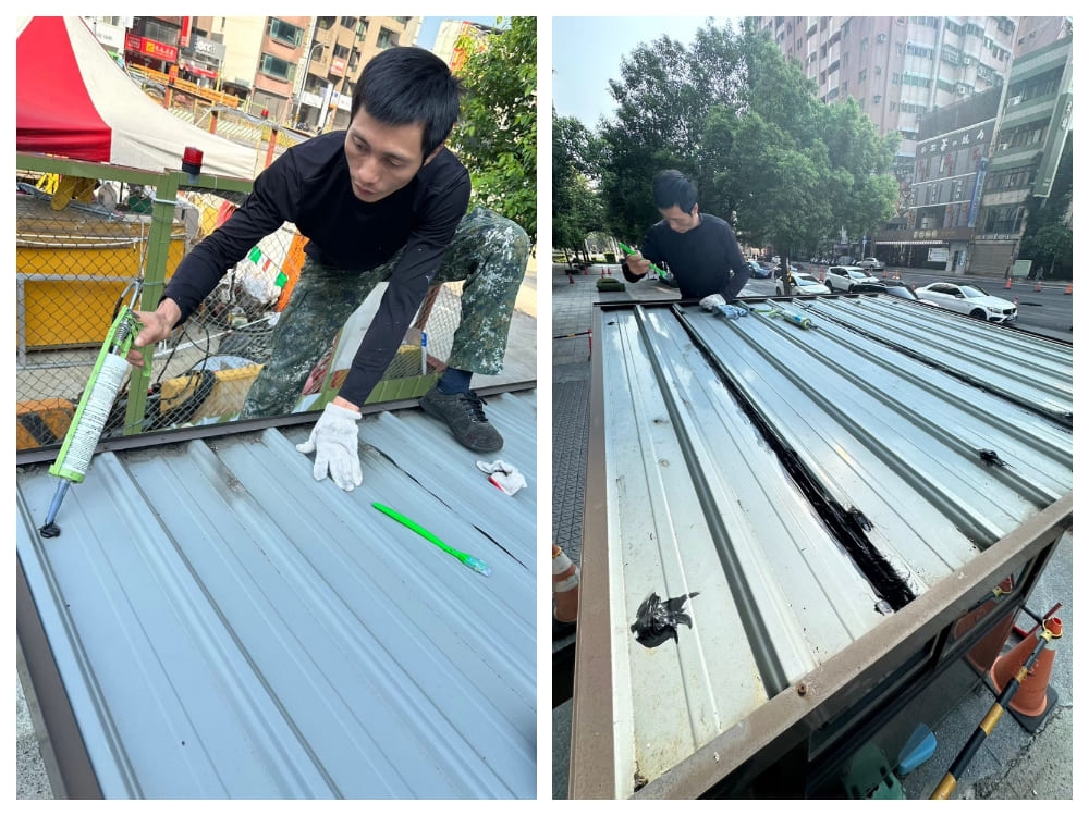桃園防水處理-大興西路防水毯鋪設(施工中)